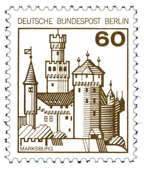 Marksburg Castle stamp from 1977