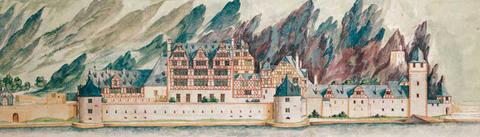 Philippsburg Palace by Dilich in 1608